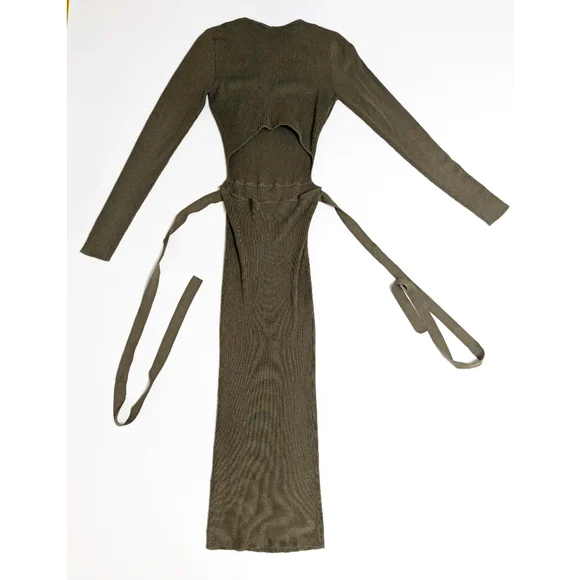 ZARA Knit Cutout Back Midi Dress Women's Size M - Picture 6 of 16